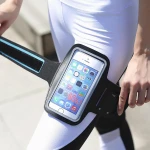Running Armband, Smartphone Holder, Black, One Size Fits Most, Running Smartphone Pouch, Jogging, Arm Pouch, Arm Holder, Compatible with All iPhone Models - Image 3