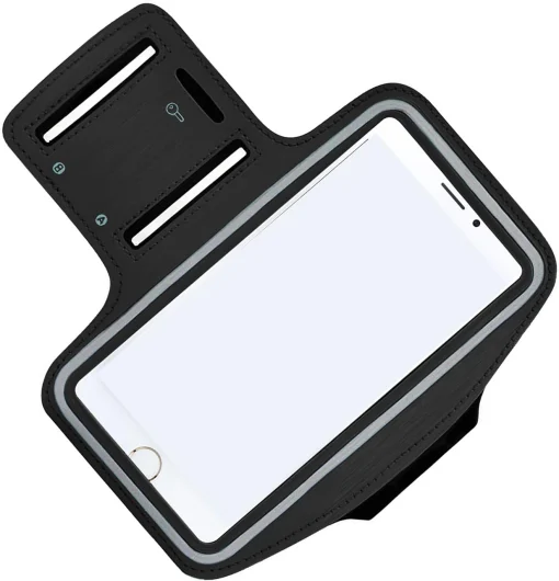 Running Armband, Smartphone Holder, Black, One Size Fits Most, Running Smartphone Pouch, Jogging, Arm Pouch, Arm Holder, Compatible with All iPhone Models - Image 5
