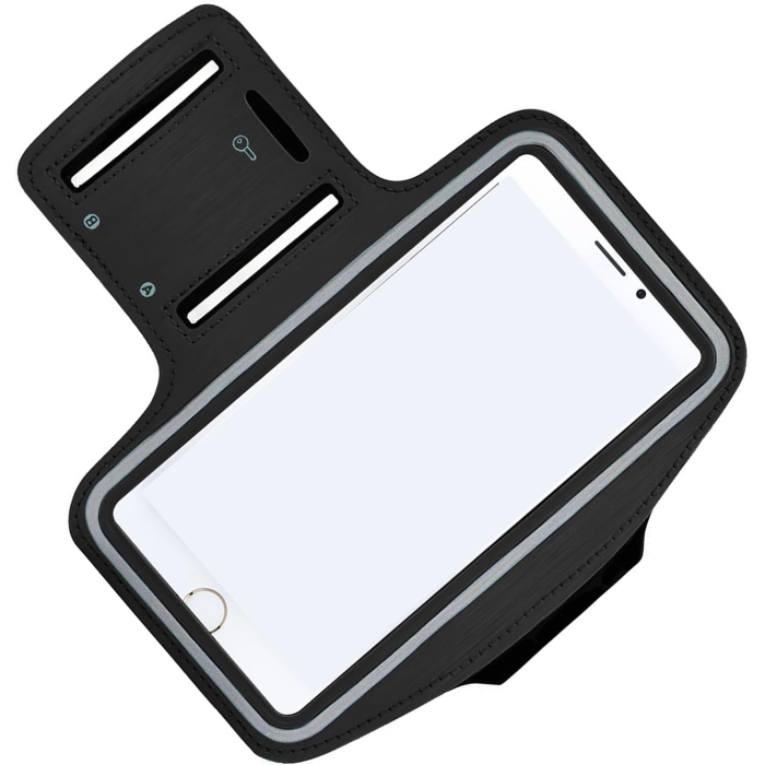 Running Armband, Smartphone Holder, Black, One Size Fits Most, Running Smartphone Pouch, Jogging, Arm Pouch, Arm Holder, Compatible with All iPhone Models - Image 5