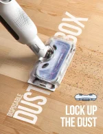 LiTHELi Cordless Vacuum Mop Cleaner, 2-in-1 Hard Floor Stick Vacuum, Wet Dry Mop, 2 Disposable Dust Boxes, 14 Disposable Pads & 1 Washable Pad, 2 Swappable 4000mAh Batteries - Image 3