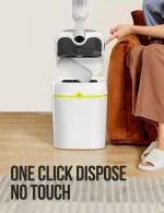 LiTHELi Cordless Vacuum Mop Cleaner, 2-in-1 Hard Floor Stick Vacuum, Wet Dry Mop, 2 Disposable Dust Boxes, 14 Disposable Pads & 1 Washable Pad, 2 Swappable 4000mAh Batteries - Image 5