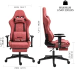 Darkecho Gaming Chair with Footrest Massage Vintage Leather Ergonomic - Image 2