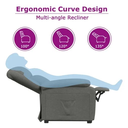 vidaXL Swivel Recliner with Ottoman Brown Faux Suede Leather - Image 5