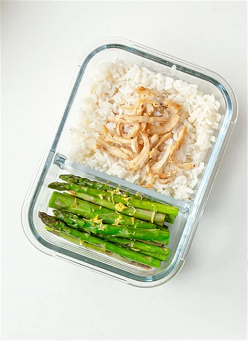 Heat Resistant Container, Bento Box, Heat-resistant Glass, Storage Container, Bean Box, Transparent Glass, With Lid, Double Class, Microwave Safe,... - Image 3