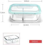 Heat Resistant Container, Bento Box, Heat-resistant Glass, Storage Container, Bean Box, Transparent Glass, With Lid, Double Class, Microwave Safe,... - Image 7