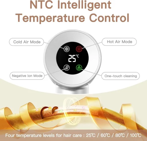 Royalstar Ionic High Speed Hair Dryer HD Display 4 Temps 2 Speeds 4 Modes New - Image 4