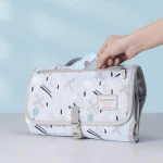 SUNVENO Baby Portable Changing Pad Waterproof Travel Changing Station Perfect for Baby Shower Gifts, Blue - Image 7