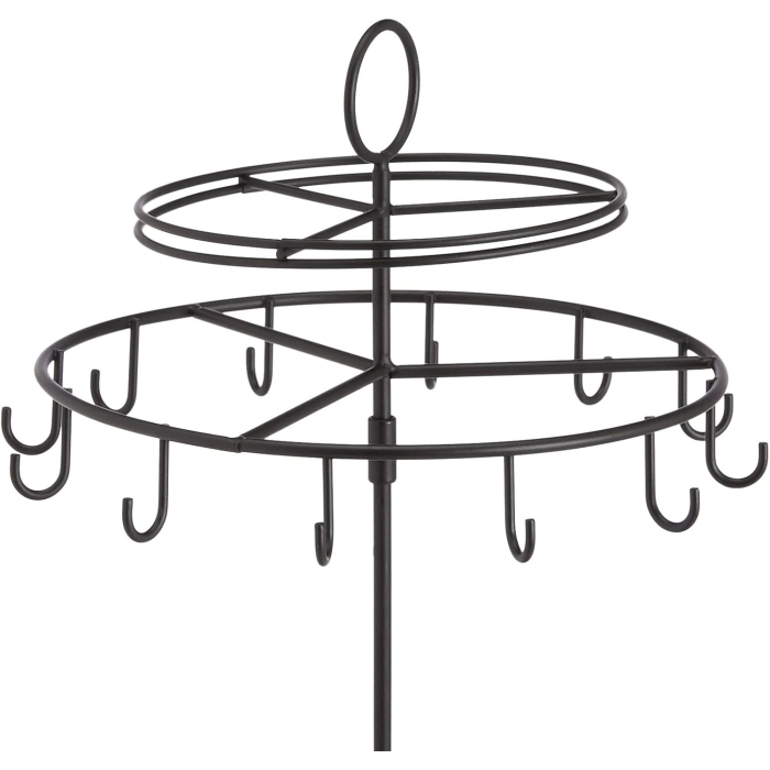 Amazon Basics Spinning Jewelry Tree Stand - Black - Image 4