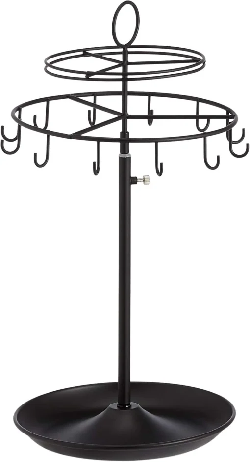 Amazon Basics Spinning Jewelry Tree Stand - Black - Image 6