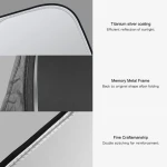 Rescien 142 * 80CM Foldable Car Windshield Sunshade, Front Windshield Reflective Sunshad with Storage Pouch, Car Front Window for Top Blocks UV Rays and Sun Heat Protection, Keeps Vehicle Cooler - Image 3