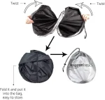 Amazon Basics UV Reflecting Foldable Front Windshield Sun Shade - 150 cm x 69 cm, 0.1-MM Thickness - Image 3