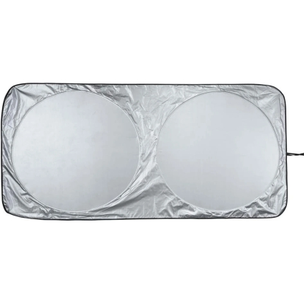 Amazon Basics UV Reflecting Foldable Front Windshield Sun Shade - 150 cm x 69 cm, 0.1-MM Thickness
