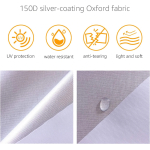 Amazon Basics Silver Weatherproof Car Cover - 150D Oxford, Sedans up to 210inc - Image 3