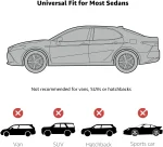 Amazon Basics Silver Weatherproof Car Cover - 150D Oxford, Sedans up to 210inc - Image 7