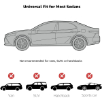 Amazon Basics Silver Weatherproof Car Cover - 150D Oxford, Sedans up to 210inc - Image 7