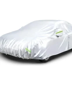 Amazon Basics Silver Weatherproof Car Cover - 150D Oxford, Sedans up to 210inc