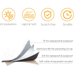 Amazon Basics Silver Weatherproof Car Cover - 150D OXFORD /218INCH/554CM - Image 3