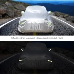 Amazon Basics Silver Weatherproof Car Cover - 150D OXFORD /218INCH/554CM - Image 6