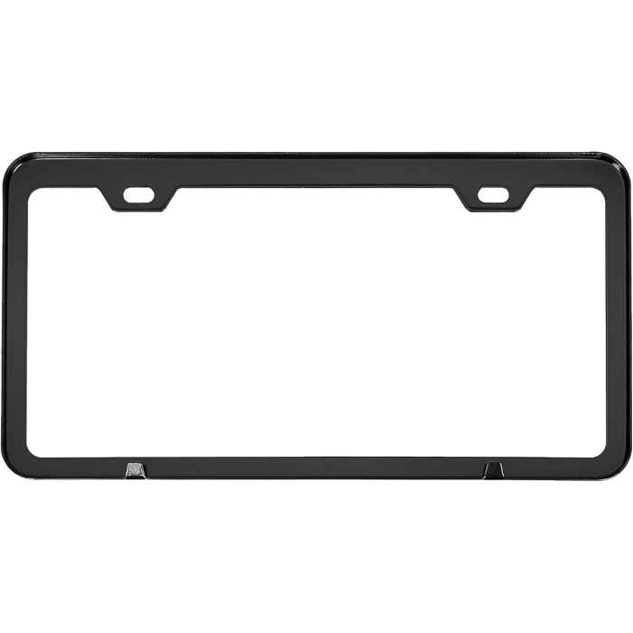 Amazon Basics 12.5" x 6.4" Black Matt Aluminium 2 Hole License Plate Frame - Image 4