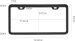 Amazon Basics 12.5" x 6.4" Black Matt Aluminium 2 Hole License Plate Frame - Image 5