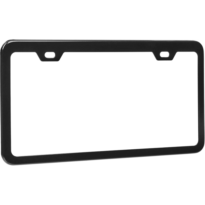 Amazon Basics 12.5" x 6.4" Black Matt Aluminium 2 Hole License Plate Frame - Image 8