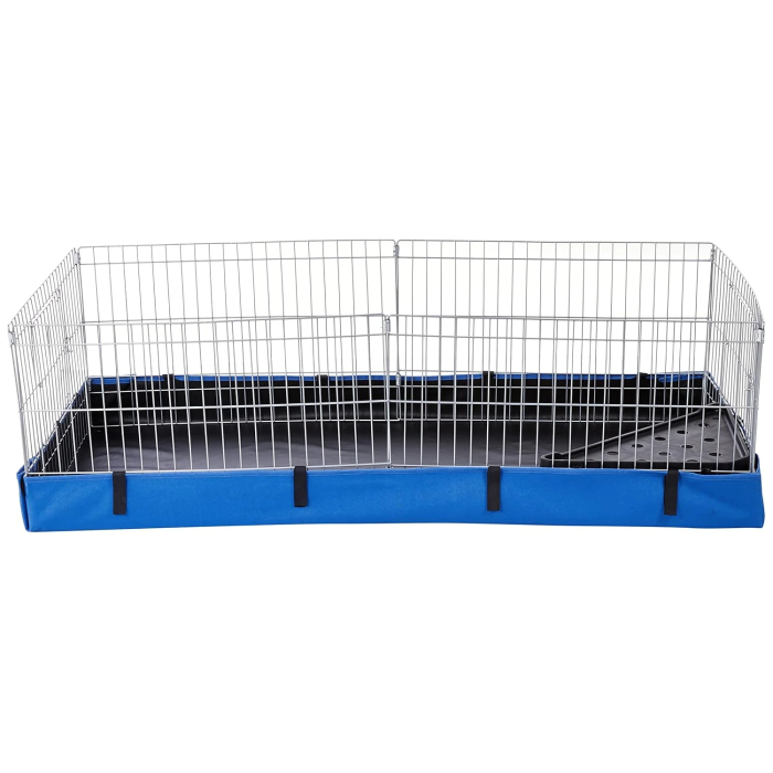 Amazon Basics Canvas Bottom Habitat Pet Cage - 47 x 14 x 24 Inches, Blue - Image 3