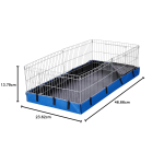 Amazon Basics Canvas Bottom Habitat Pet Cage - 47 x 14 x 24 Inches, Blue - Image 7