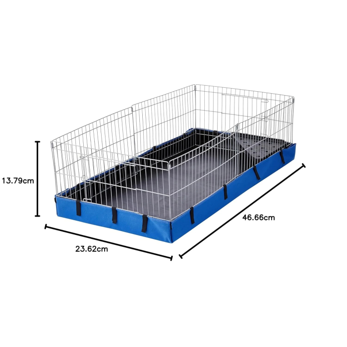 Amazon Basics Canvas Bottom Habitat Pet Cage - 47 x 14 x 24 Inches, Blue - Image 7