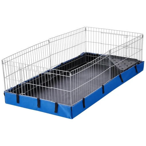 Amazon Basics Canvas Bottom Habitat Pet Cage - 47 x 14 x 24 Inches, Blue - Image 8