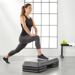 Amazon Basics Aerobic Exercise Workout Step Platform with Adjustable Risers – 42.5 x 16 x 4 Inches, Black - Image 2