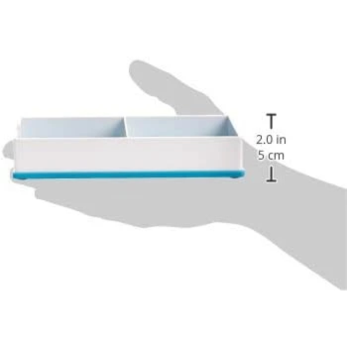 Amazon Basics Sticky Note Holder - Blue and White - Image 3