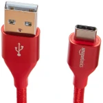 Amazon Basics Double Braided Nylon USB Type-C to Type-A 2.0 Male Cable, Laptop (Red, 3 feet) - Image 6