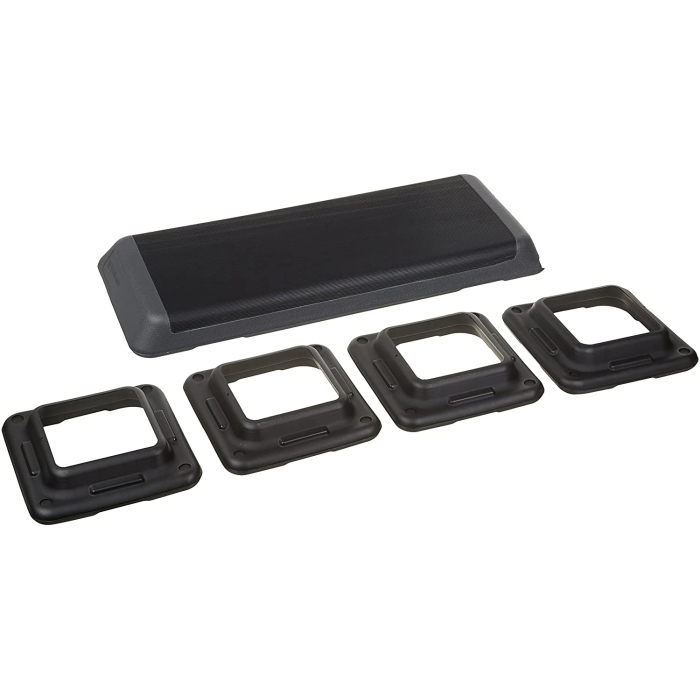 Amazon Basics Aerobic Exercise Workout Step Platform with Adjustable Risers – 42.5 x 16 x 4 Inches, Black - Image 5