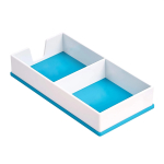 Amazon Basics Sticky Note Holder - Blue and White