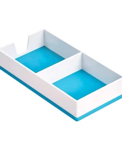 Amazon Basics Sticky Note Holder - Blue and White