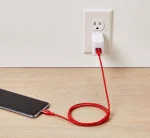 Amazon Basics Double Braided Nylon USB Type-C to Type-A 2.0 Male Cable, Laptop (Red, 3 feet) - Image 3