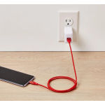 Amazon Basics Double Braided Nylon USB Type-C to Type-A 2.0 Male Cable, Laptop (Red, 3 feet) - Image 3