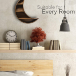 Handcrafted Wooden Crescent Moon Shelf - Features a True Crescent Moon Phase Shape on Natural Wood Tones - Unique Home Decor Floating Shelf for Rustic, Modern, and Nursery Themes - Size Large | 19x17 - Image 4