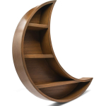 Handcrafted Wooden Crescent Moon Shelf - Features a True Crescent Moon Phase Shape on Natural Wood Tones - Unique Home Decor Floating Shelf for Rustic, Modern, and Nursery Themes - Size Large | 19x17 - Image 5