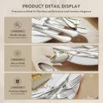 C&E 30-Piece Premium Stainless Steel Dinnerware Set - Image 3