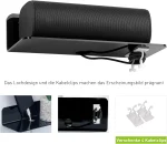 OAPRIRE Acrylic Floating Wall Shelves Set of 2, Damage-Free Expand Wall Space, Black Small Wall Shelf for Smart Speaker, Action Figures, Monitor with Cable Clips, Stick on, No Drill - Image 4