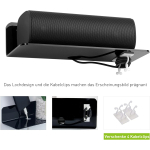 OAPRIRE Acrylic Floating Wall Shelves Set of 2, Damage-Free Expand Wall Space, Black Small Wall Shelf for Smart Speaker, Action Figures, Monitor with Cable Clips, Stick on, No Drill - Image 4