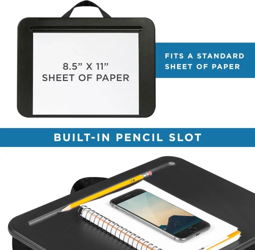 LAPGEAR Compact Lap Desk - Fits up to 15 Inch Laptops - Black - Style No. 43108 - Image 4