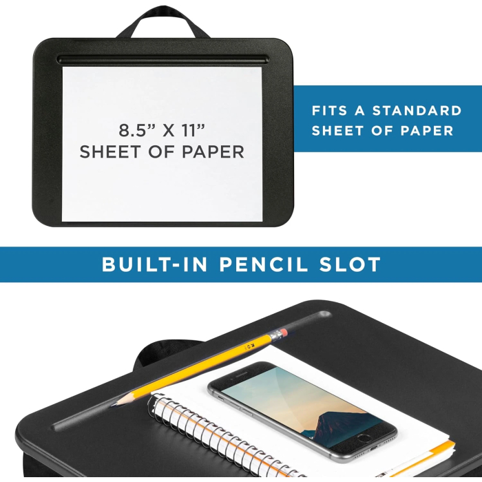 LAPGEAR Compact Lap Desk - Fits up to 15 Inch Laptops - Black - Style No. 43108 - Image 4