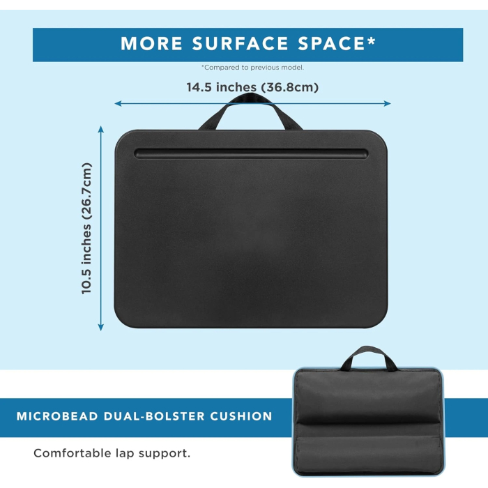 LAPGEAR Compact Lap Desk - Fits up to 15 Inch Laptops - Black - Style No. 43108 - Image 5