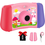 GKTZ Kids Music Player Toddler Digital Video Camera, Kids Camera for 3 4 5 6 7 8 Year Old (YD06-P)