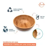 Bowl De Salada De Bambu - - Image 3