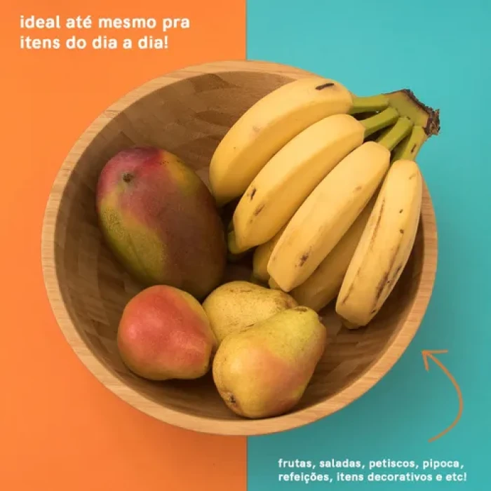 Bowl De Salada De Bambu - - Image 5