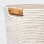 Decorative Coiled Rope Basket Cream - Brightroom™ - Image 4