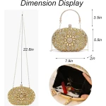 Crystal Women Evening Clutch Rhinestone Bag Bling Purse Glitter Radiant Shouder bag for Christmas Bridal Wedding Party - Image 3